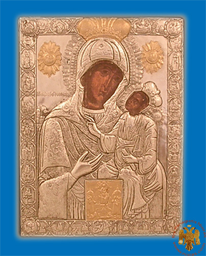 Holy Icon of Ekatontapiliani Silver Plated Icon