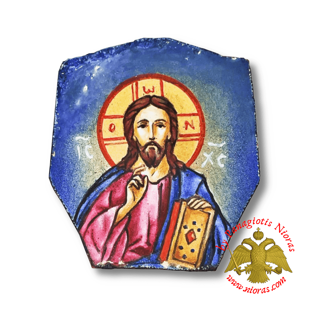 Enamel Holy Icon Christ Blessing