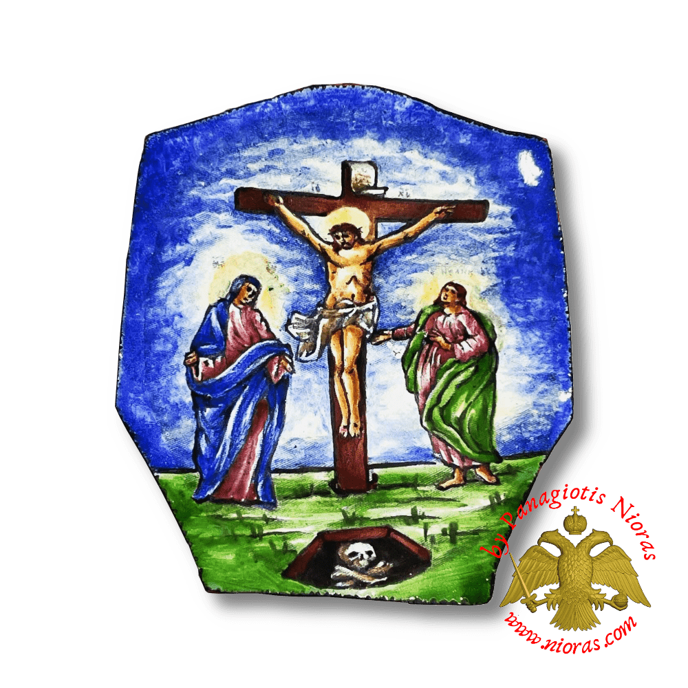 Enamel Holy Icon Christ Crucifixion
