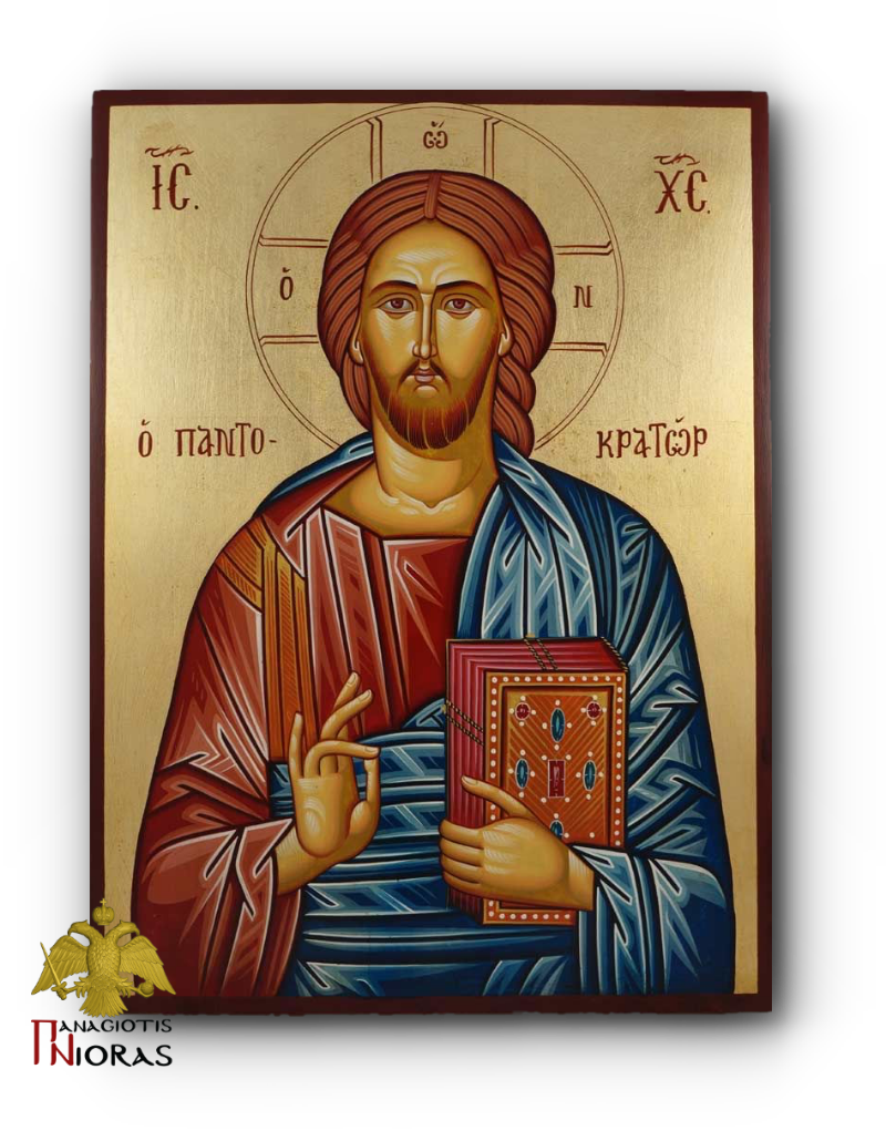 Hagiography Jesus Christ Pantocrator Byzantine Holy Icon 30x40cm