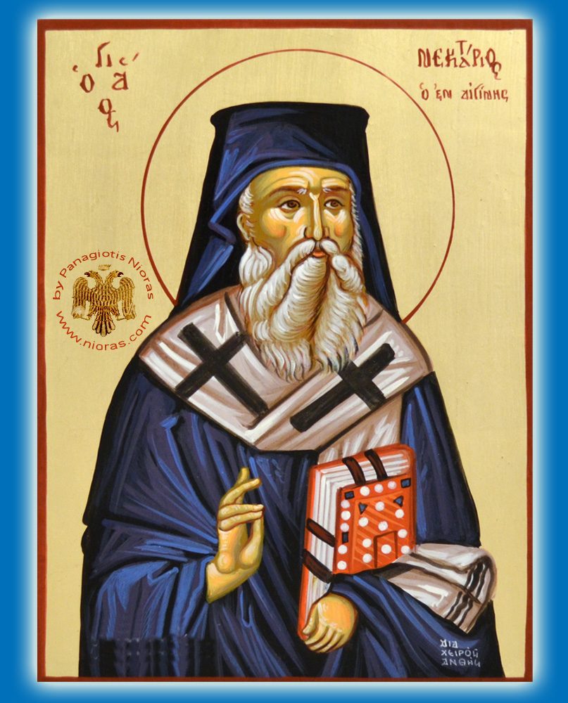 Hand Painted Icon St. Nektarios