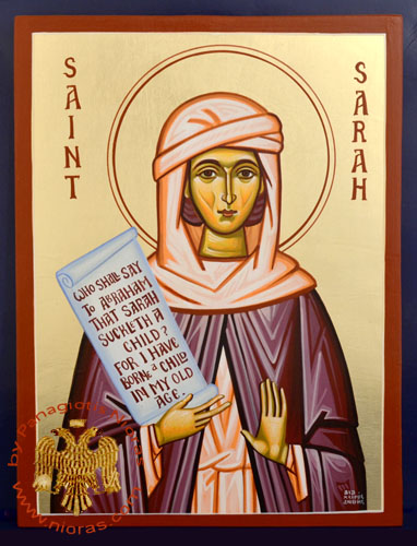Hagiography Hand Painted Icon Saint Sarah