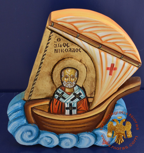Hagiography Saint Nicholas Hand Painted Icon 16x18cm