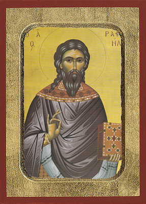 Saint Raphael Byzantine Wooden Holy Icon
