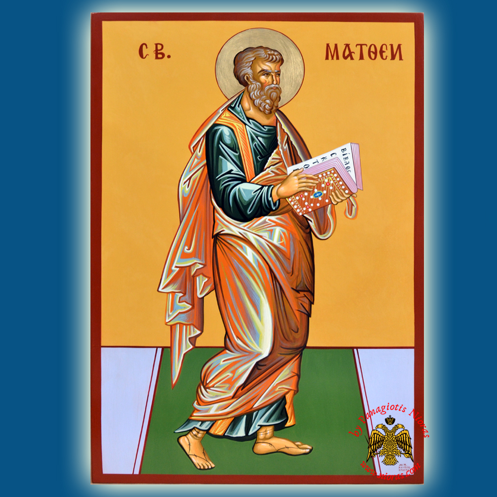 Hagiography Icon of Apostle Saint Matthew for Church Iconostasis <b> Special Order Request </b>