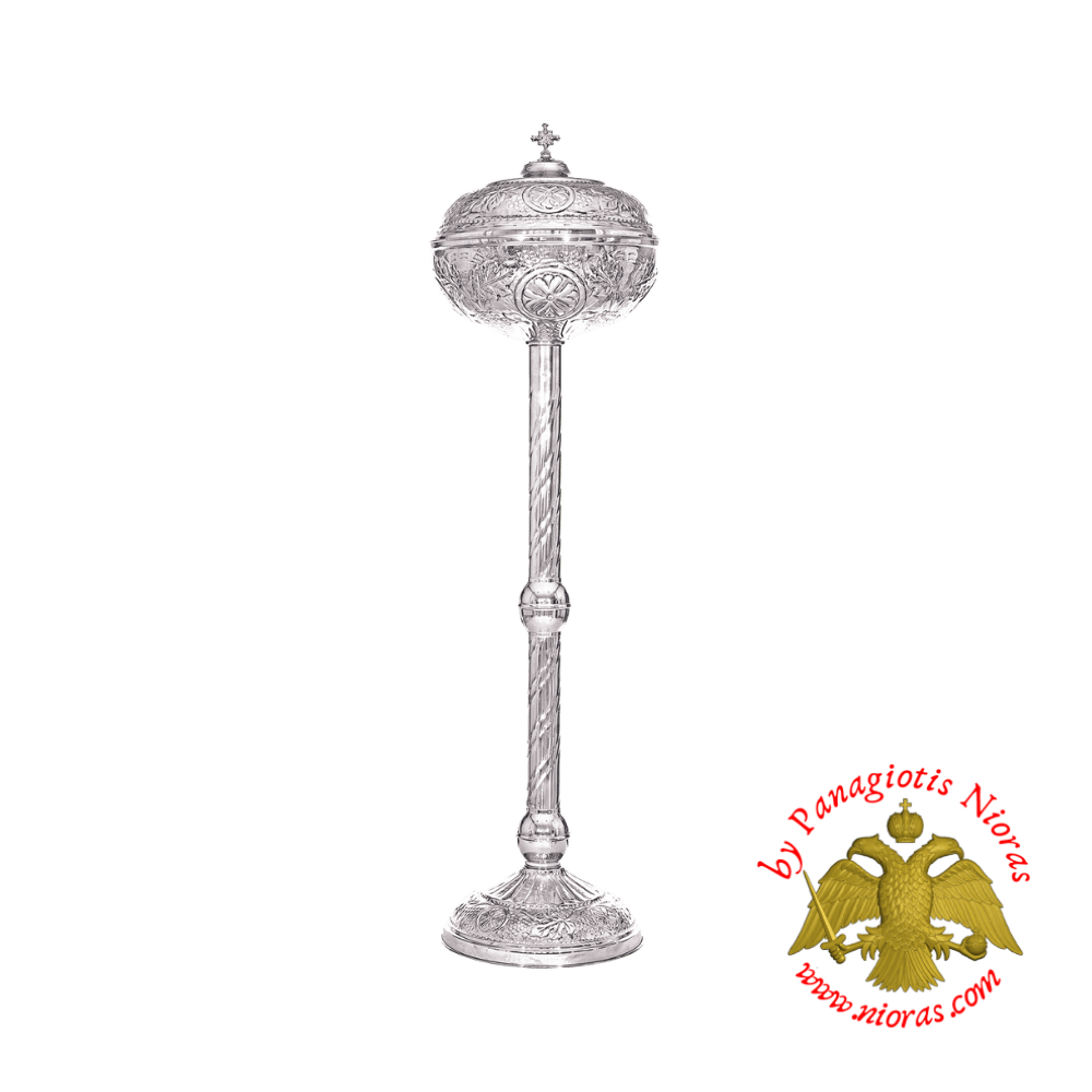 Andidoron Bowl for Holy Prosphoron Bread with Standing Base Nickel Plated 42x124cm