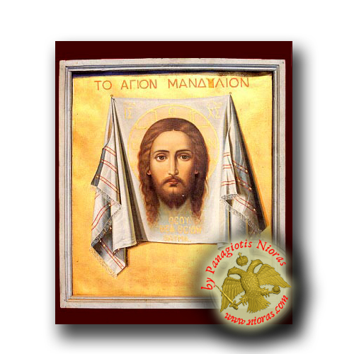 Christ the Holy Napkin - Neoclassical Wooden Icon
