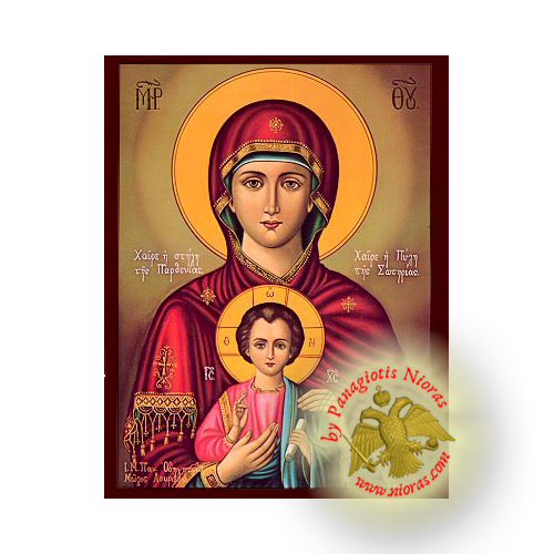Eleftherotria Holy Theotokos - Neoclassical Wooden Icon