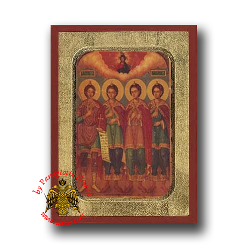 Ananias, Azarias, Misael & Daniel the Prophet Byzantine Wooden Icon