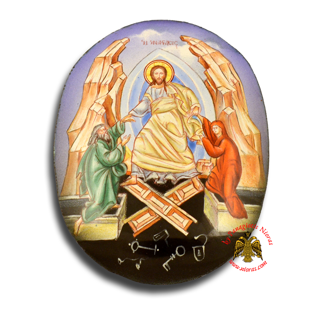 Ρώσσικη Σμάλτινη Εικόνα της Ανάστασης του Χριστού