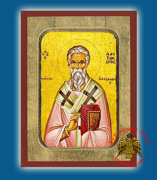 Saint Alexander, Patriarch of Alexandria, Byzantine Wooden Icon
