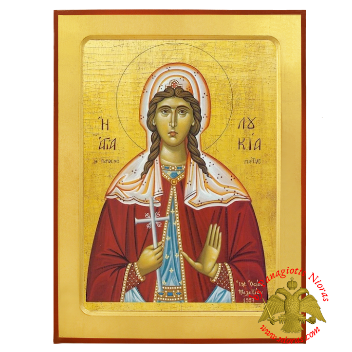 Saint Loucia Byzantine Wooden Icon