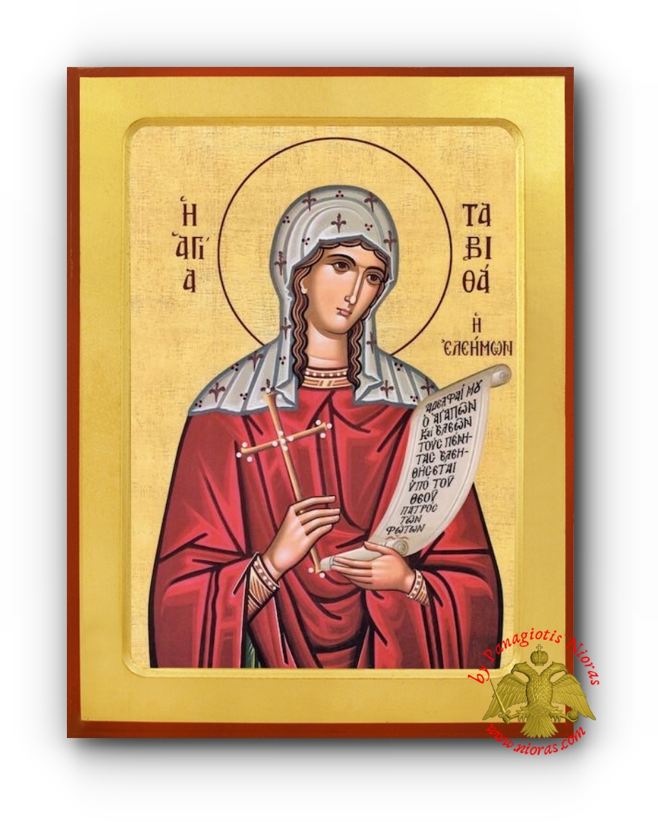 Saint Tabitha the Merciful Byzantine Wooden Icon