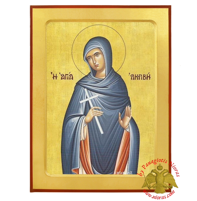 Saint Akrive Orthodox  Byzantine Wooden Icon