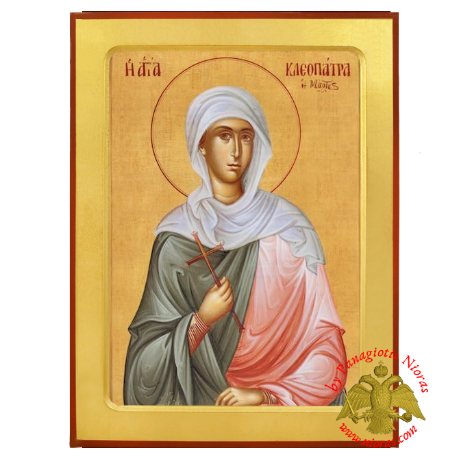 Saint Cleopatra Holy Virgin Martyr Wooden Byzantine icon