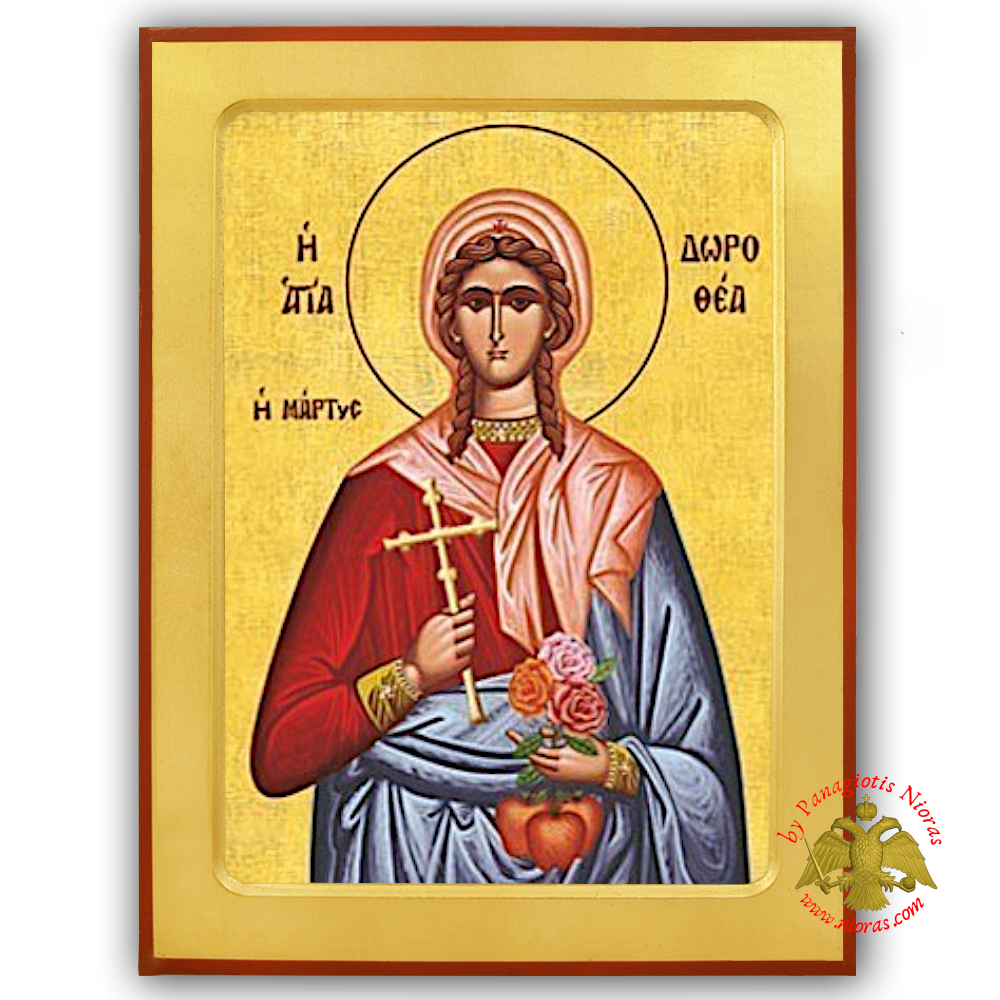 Saint Dorothea of Caesarea Byzantine Wooden Icon