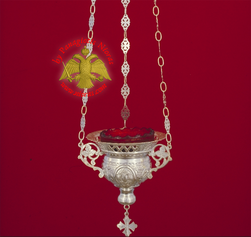 Byzantine Style No.1 Silver Sterling 925 Hanging Oil Candle