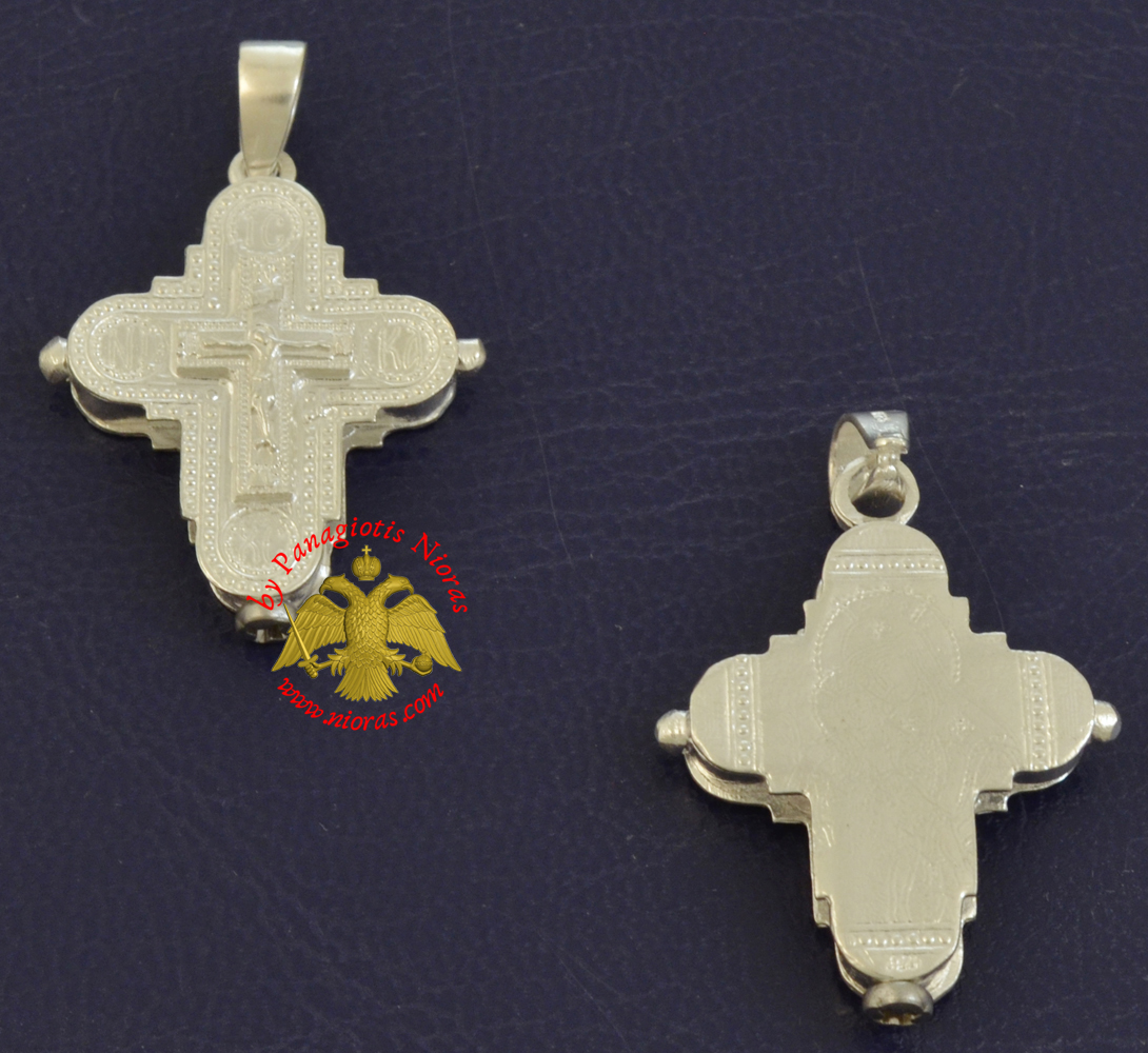 Traditional Byzantine Sterling Silver Cross - 704