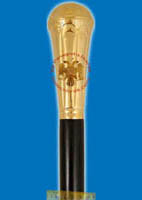 Orthodox Bishop Crosier Staff Gold Plated E - Wooden Length: 135 cm