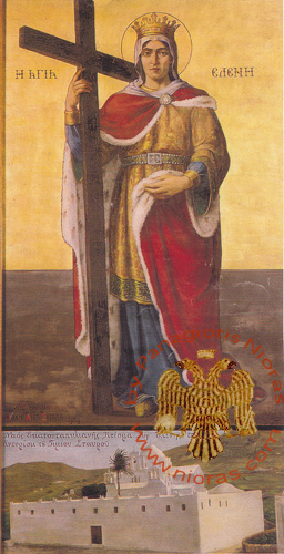 Saint Eleni of Paros wooden byzantine icon