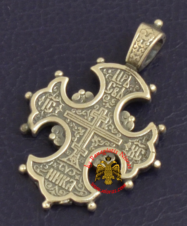 Russian Orthodox Cross Silver 925 ICXC NIKA Design for the Neck