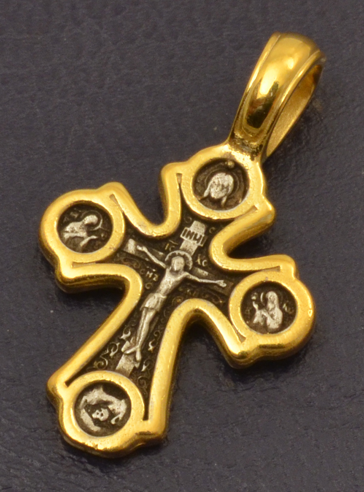 Traditional Byzantine Orthodox Silver 925 Cross - No.044GP