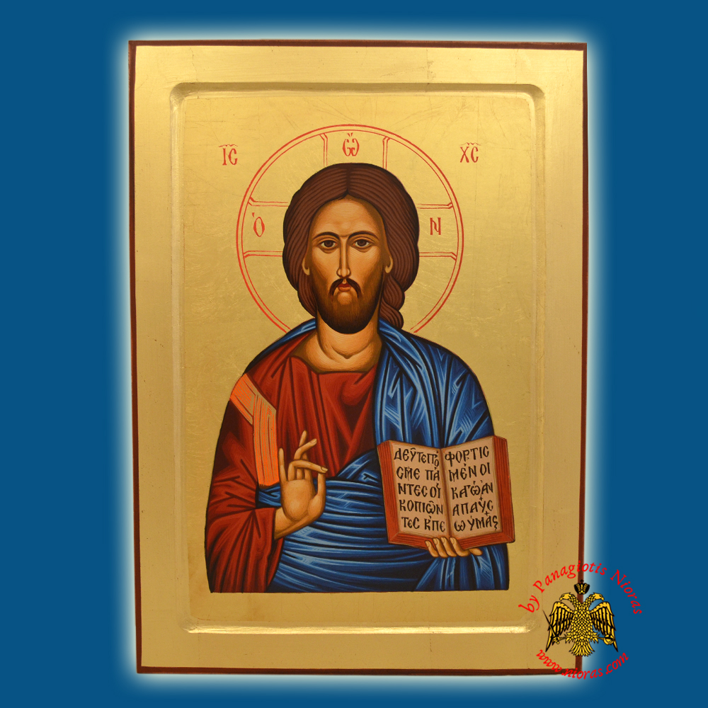 Christ the Life-Giver Wooden Byzantine Icon on Canvas