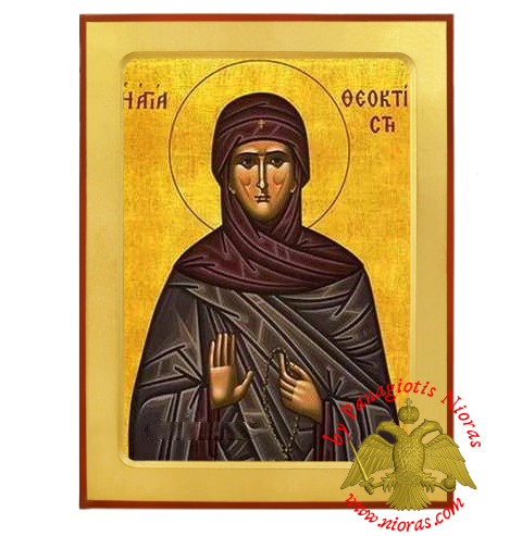 Saint Theoktisti Orthodox Wooden Icon