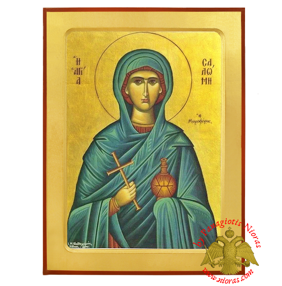 Saint Salome the Myrrh_Bearing wooden byzantine icon