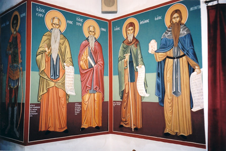 Frescos wall painting of Saints