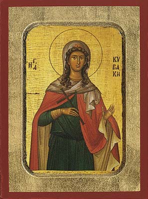 Saint Cyriaca Byzantine Wooden Icon