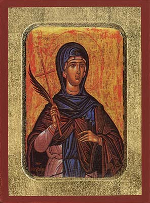 Saint Matrona Byzantine Wooden Icon