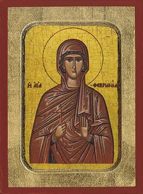 Saint Phevronia wooden byzantine icon