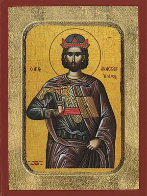 Άγιος Αναστάσιος ο Πέρσης Ξύλινη Βυζαντινη Εικονα