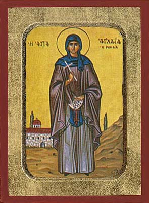 Saint Aglaia Byzantine Wooden Icon