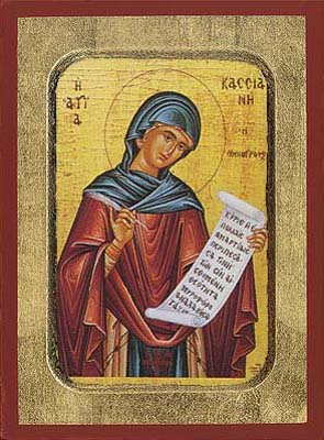 Saint Kassiani the Hymnologist Byzantine Wooden Icon