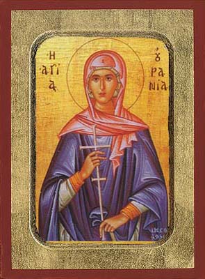 Saint Urania Byzantine Wooden Icon