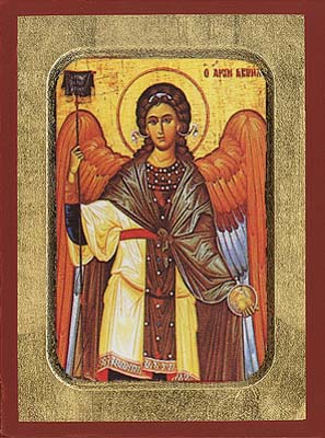 Holy Archangel Gabriel Byzantine Wooden Icon