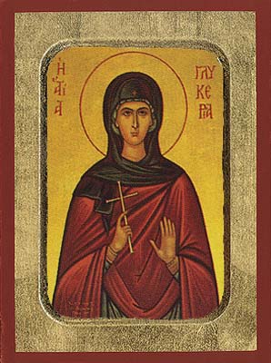 Saint Glykeria Byzantine Wooden Icon