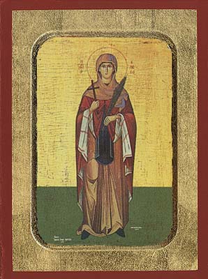 Saint Elesa of Kythera Byzantine Wooden Icon