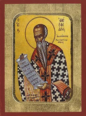 Saint Alexander, Patriarch of Constantinople, Byzantine Wooden Icon