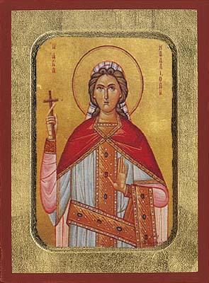 Saint Kalliope Byzantine Wooden Icon