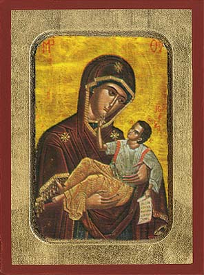 Holy Virgin Mary "Chryse" Wooden Icon