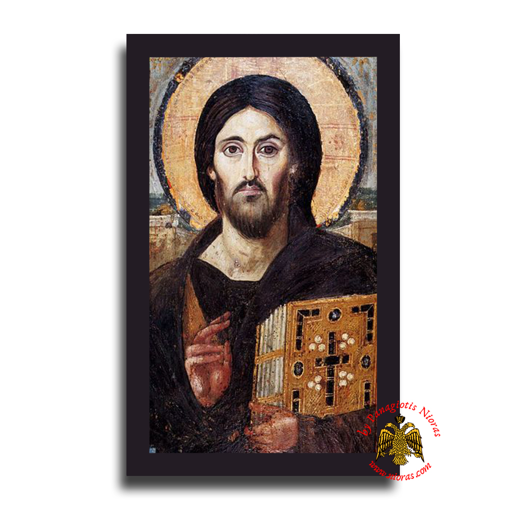 Christ Pantocrator Sinai Byzantine Wooden Icon