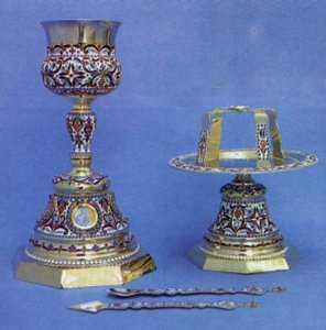 Orthodox Chalice Set Byzantine Style Enamel B