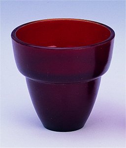 Replacement Oil Candle Glass Cup Design  M1 Natural Red