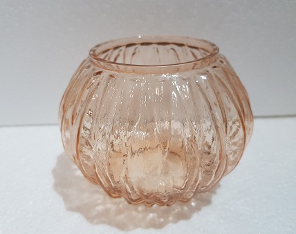 Glass Coloured Shaped Ball Tea Light Candle 13x13x10cm