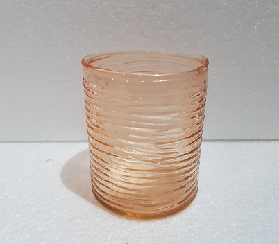 Glass Coloured Cup Cylinder Shaped Tea Light Candle 8x8x8cm