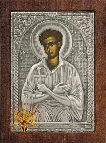 Saint John the Russian Silver Plated Icon