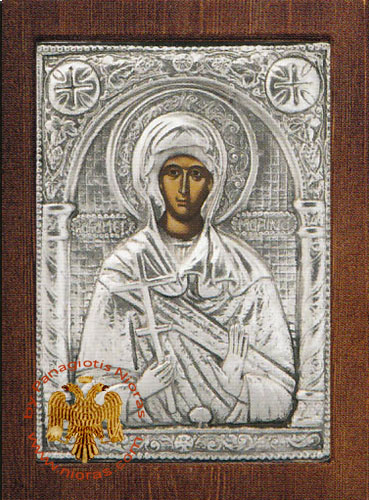 Saint Marina Silver Plated Icon